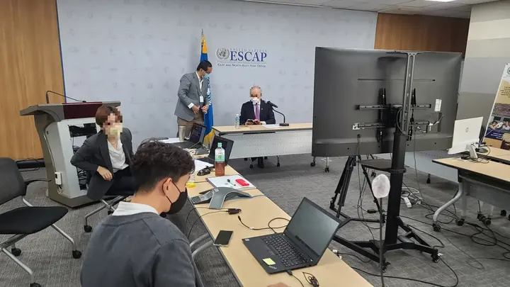 UN 가입 30주년 기념식